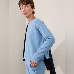 NWTS! Athleta SEASOFT CREWNECK SWEATSHIRT Color: Coastal Blue Size:Medium